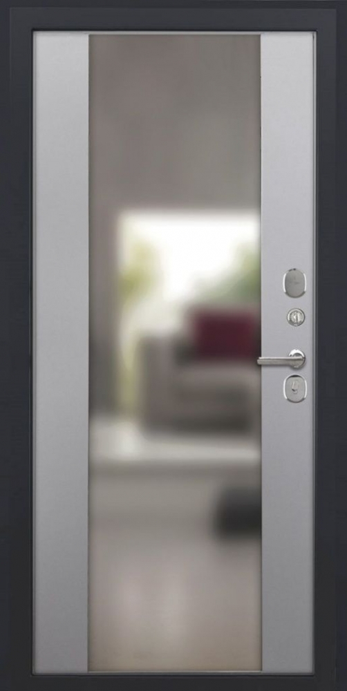Товар Дверь ДвериПРО Термо серебро Алиса (16мм, ПВХ Софт грей, зеркало) DPRO227540