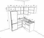 Кухонный гарнитур Савелена GKK1012 фото