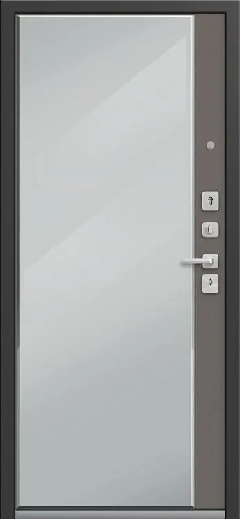 Товар Дверь C-104 Черный Муар - Кашемир Белый Зеркало копия DIS007501