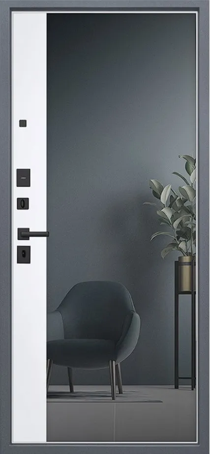 Товар Дверь Беркут Матовый Белый С Зеркалом DIS007528